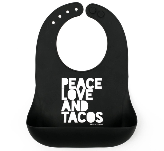 Peace Love + Tacos Silicone Bib