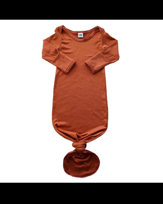 Knotted Gown Burnt Sienna